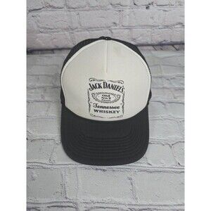 Jack Daniels Bourbon Trucker Black-White Snapback Cap‎